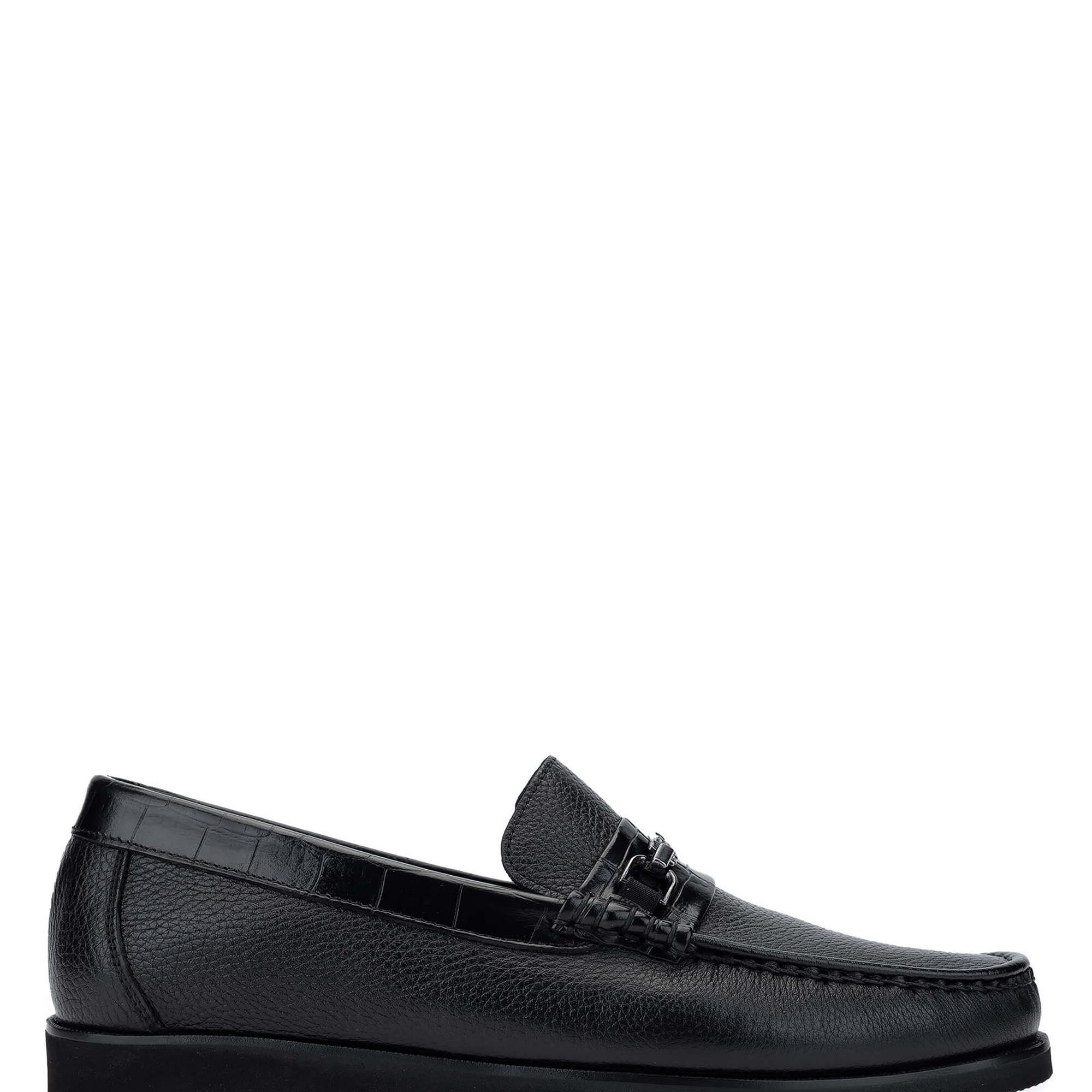 Tamer Tanca Erkek Hakiki Deri Siyah Loafer Ayakkabı