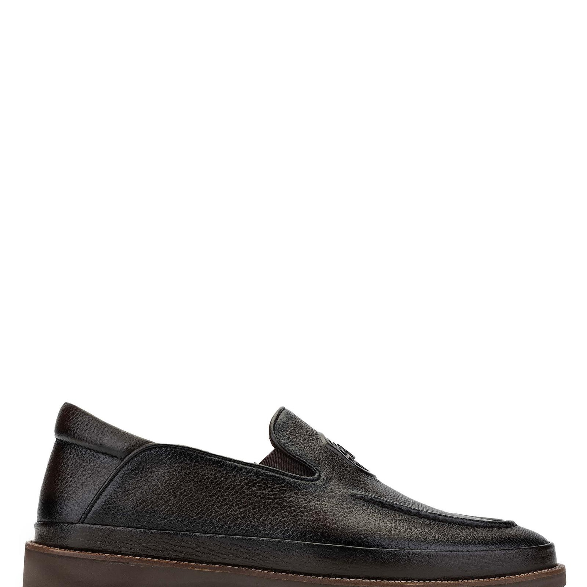 Tamer Tanca Erkek Hakiki Deri Kahverengi Loafer Ayakkabı