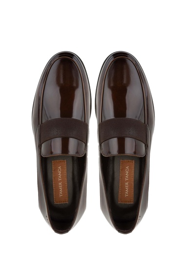  Tamer Tanca Erkek Hakiki Deri Kahverengi Loafer Ayakkabı