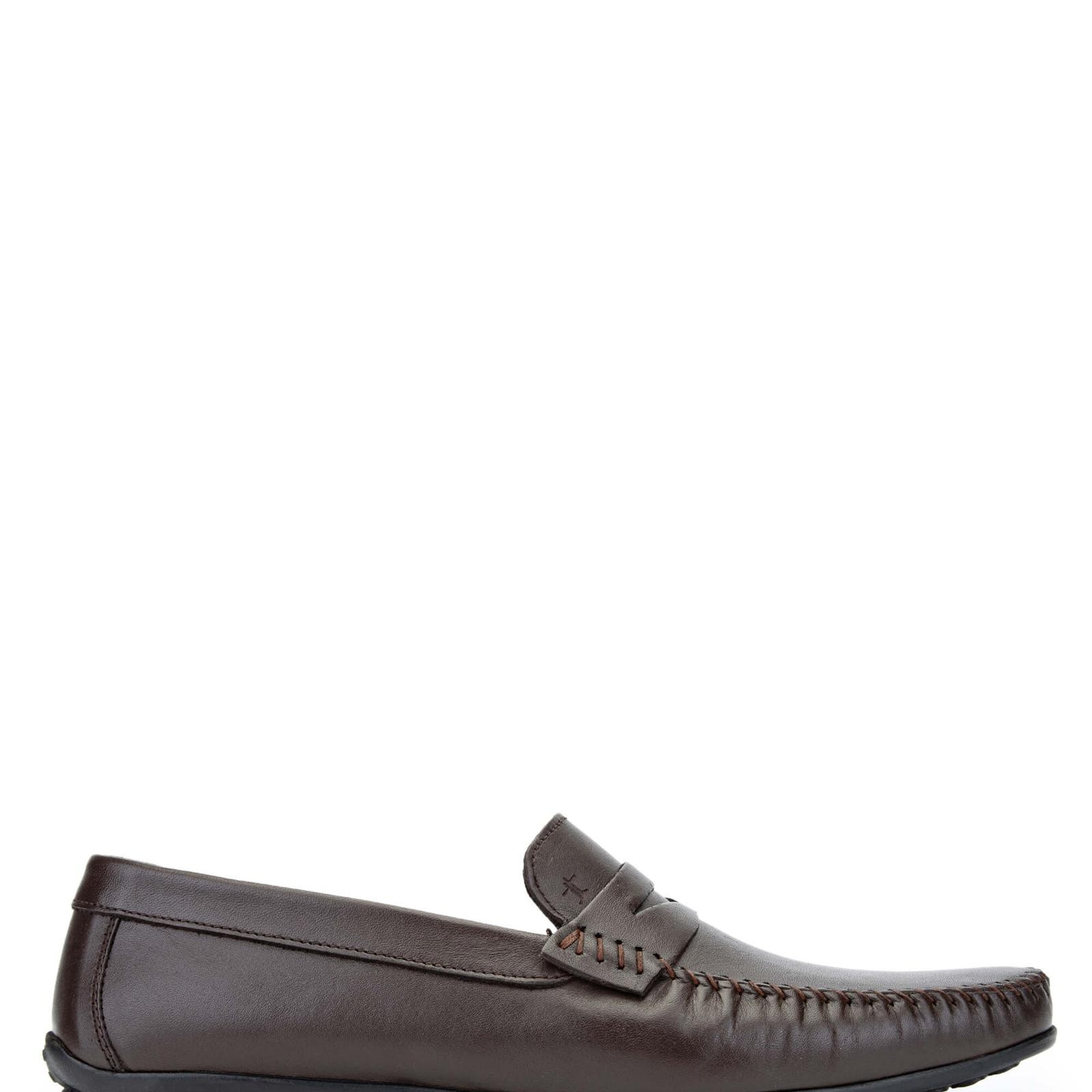 Tamer Tanca Erkek Hakiki Deri Kahverengi Loafer Ayakkabı