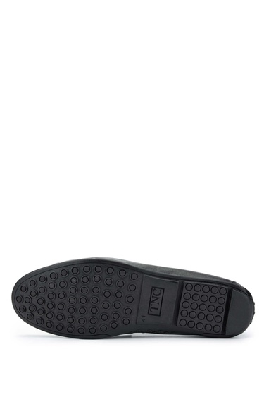  Tamer Tanca Erkek Hakiki Deri Siyah Loafer Ayakkabı