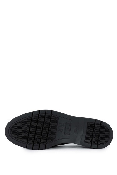  Tamer Tanca Erkek Hakiki Deri Siyah Loafer Ayakkabı