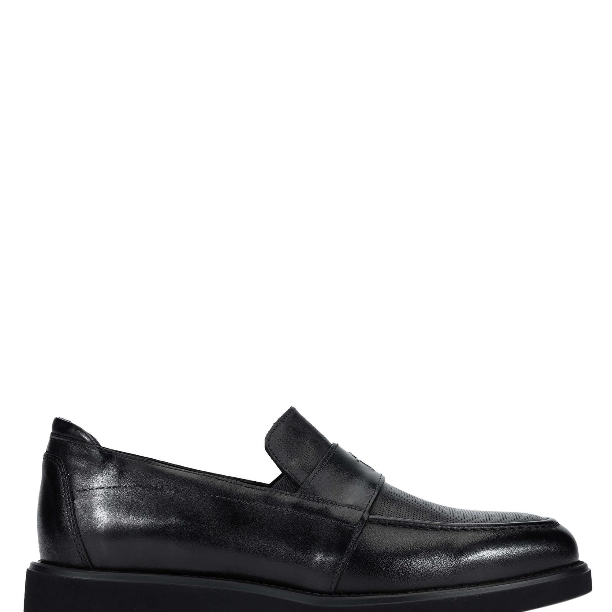 Tamer Tanca Erkek Hakiki Deri Siyah Loafer Ayakkabı