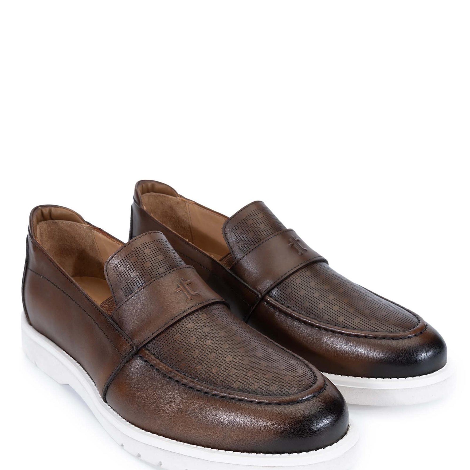 Tamer Tanca Erkek Hakiki Deri Taba Loafer Ayakkabı