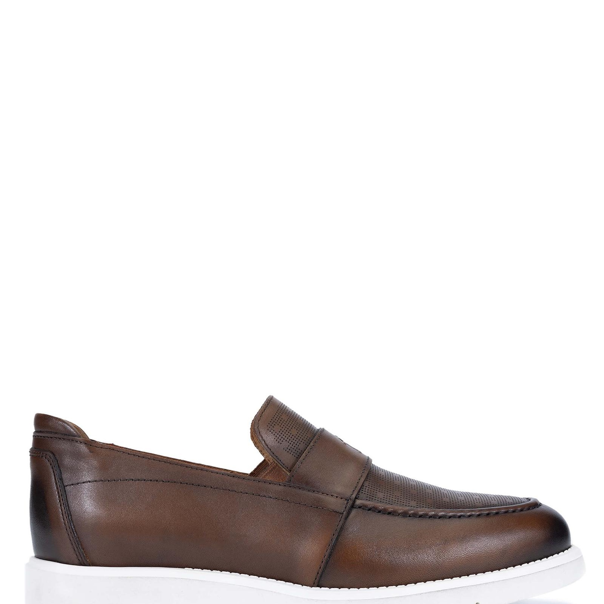 Tamer Tanca Erkek Hakiki Deri Taba Loafer Ayakkabı