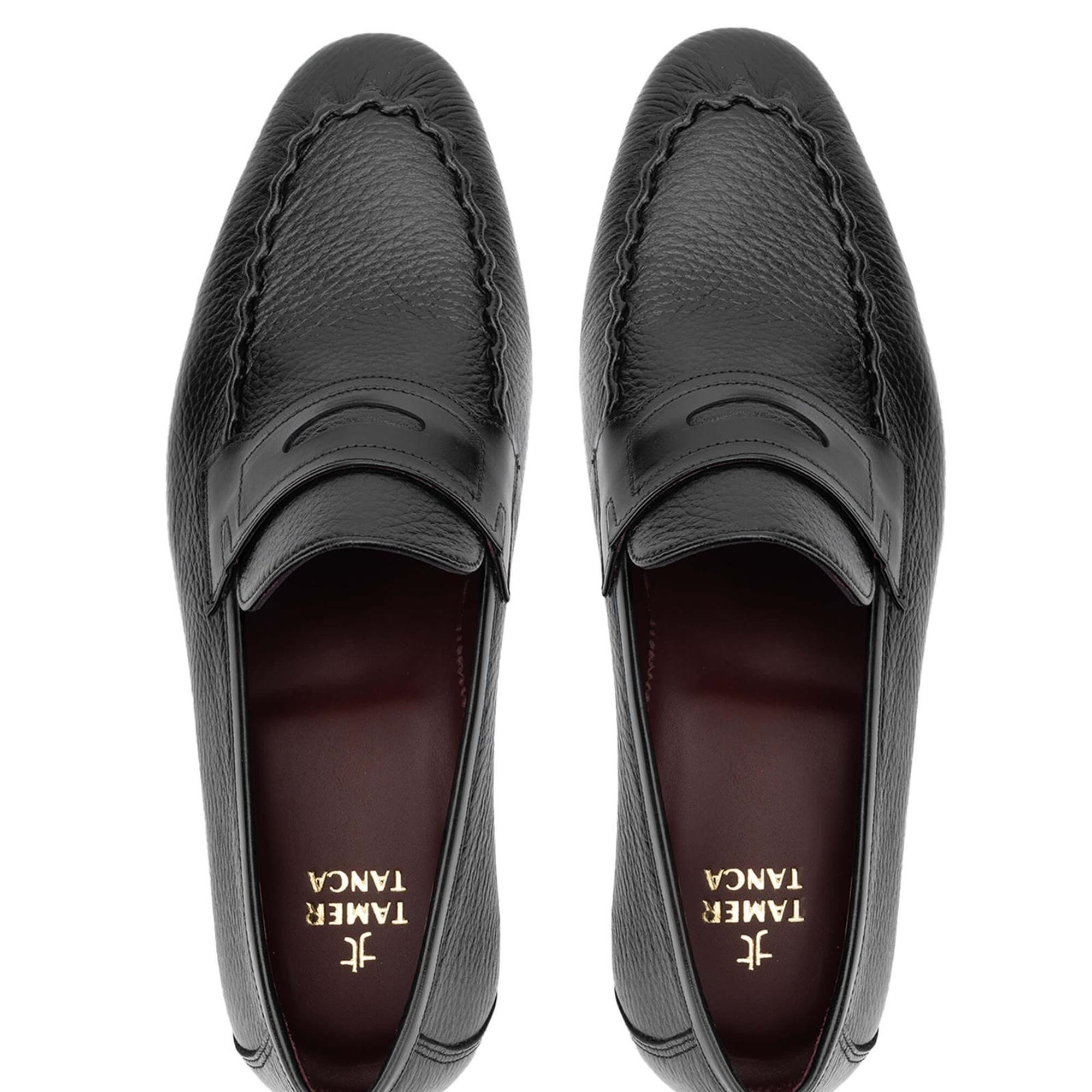 Tamer Tanca Erkek Hakiki Deri Siyah Loafer Ayakkabı