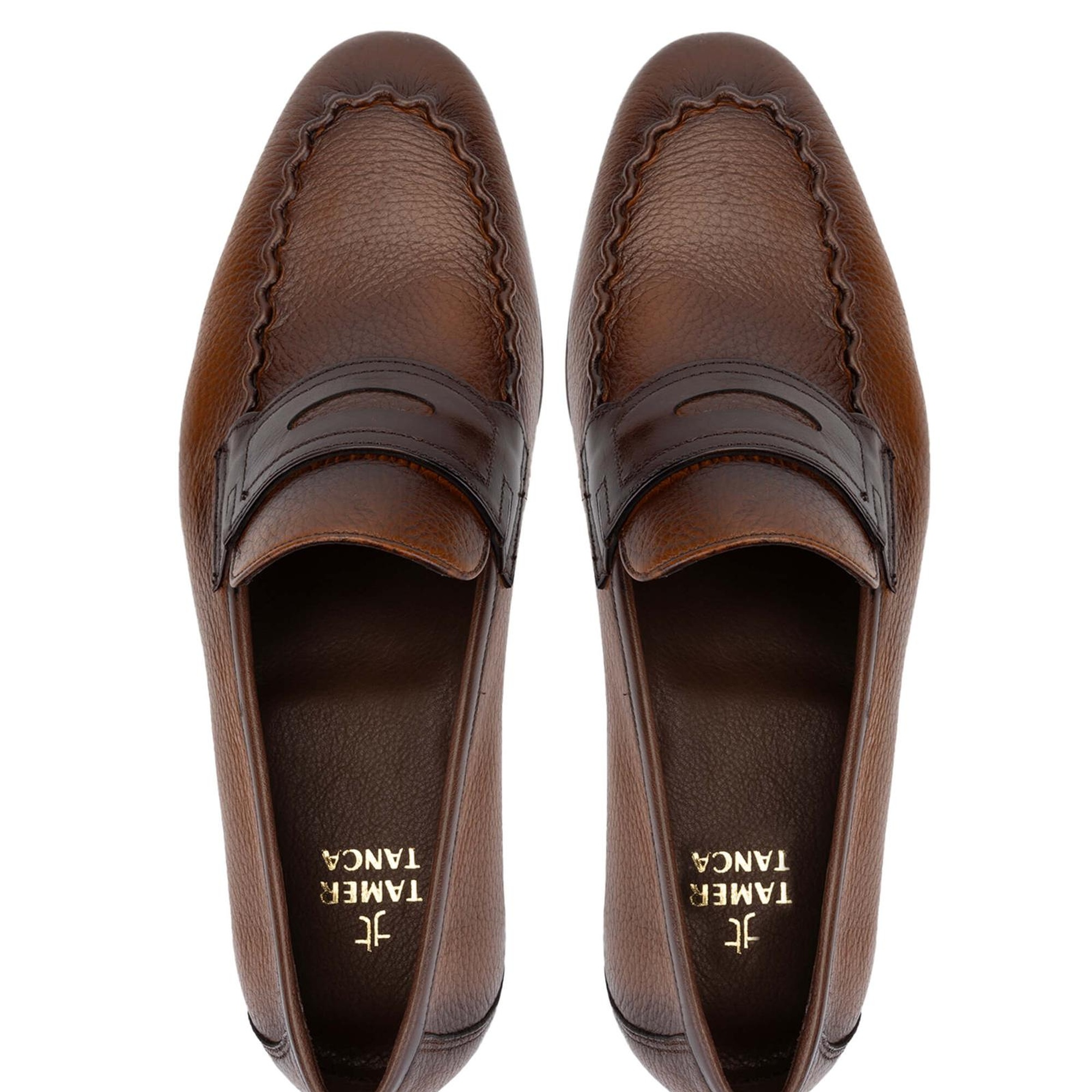 Tamer Tanca Erkek Hakiki Deri Taba Loafer Ayakkabı