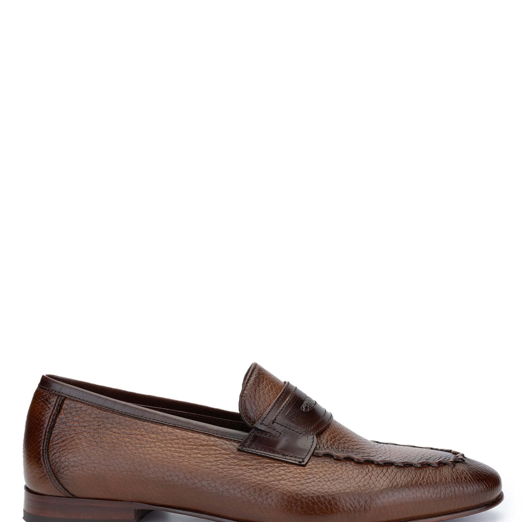 Tamer Tanca Erkek Hakiki Deri Taba Loafer Ayakkabı