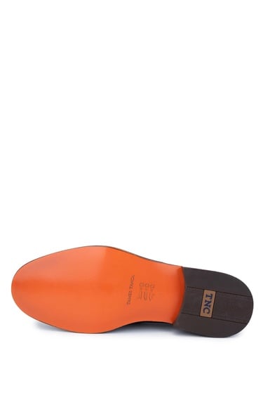  Tamer Tanca Erkek Hakiki Deri Kahverengi Loafer Ayakkabı