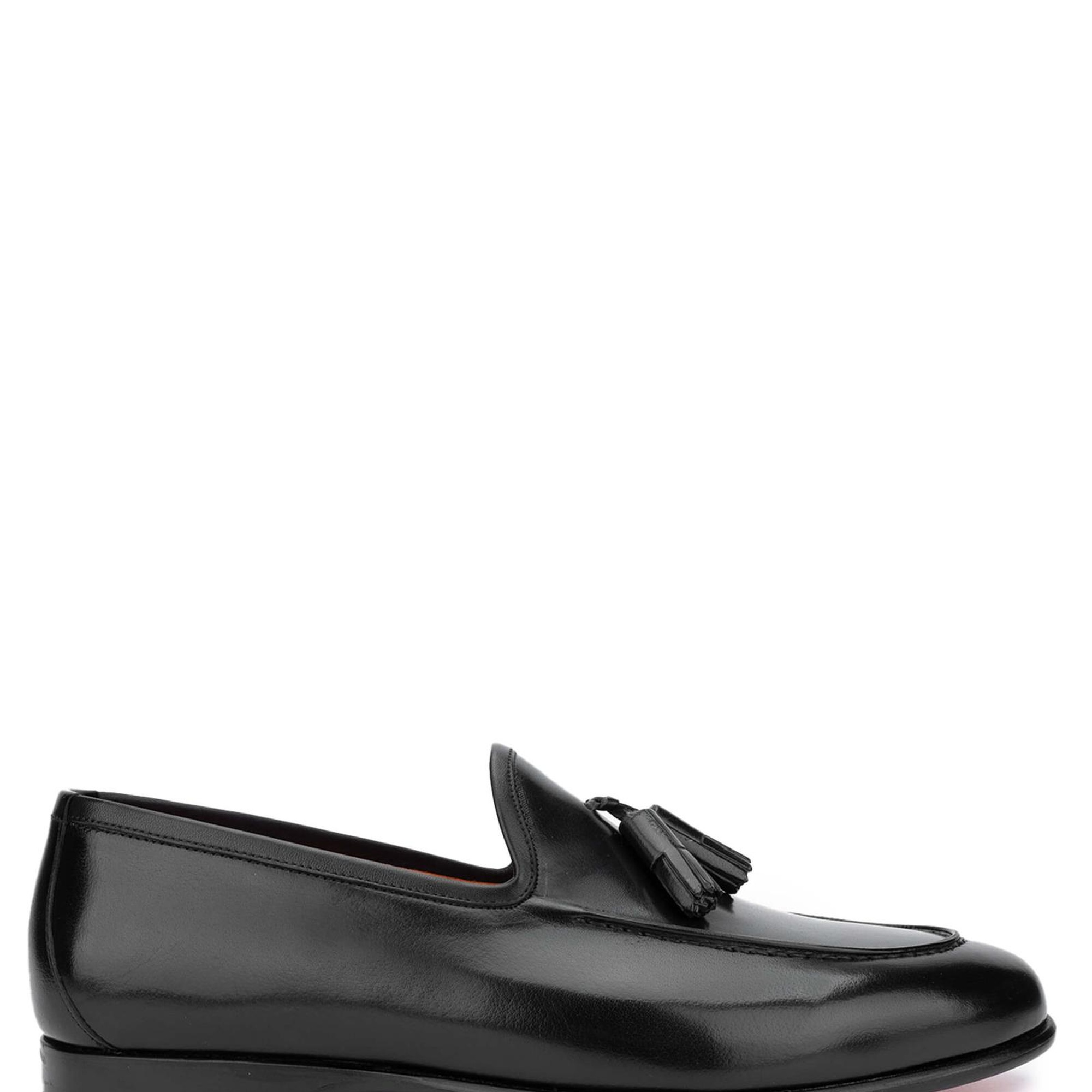 Tamer Tanca Erkek Hakiki Deri Siyah Loafer Ayakkabı