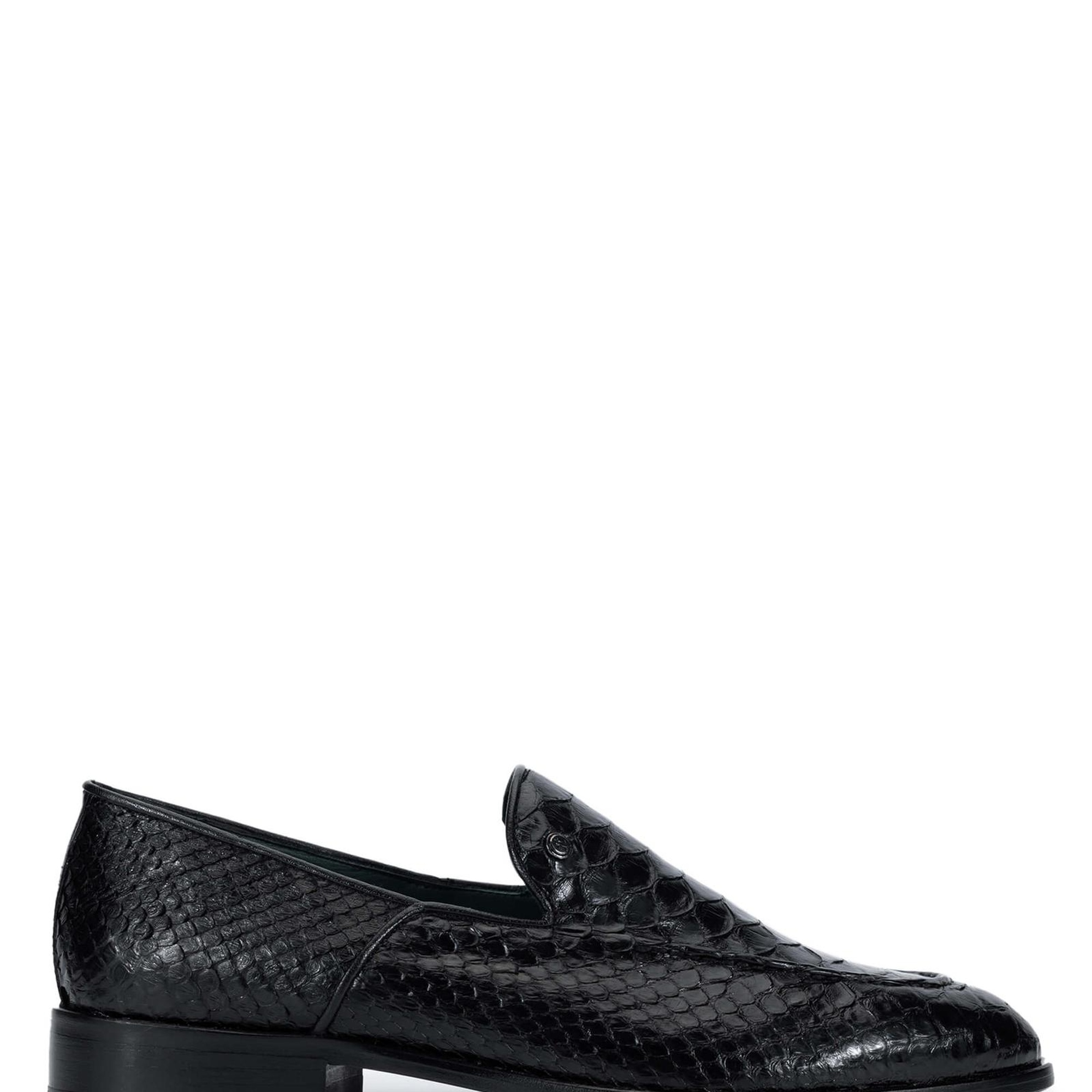 Tamer Tanca Erkek Hakiki Deri Siyah Loafer Ayakkabı