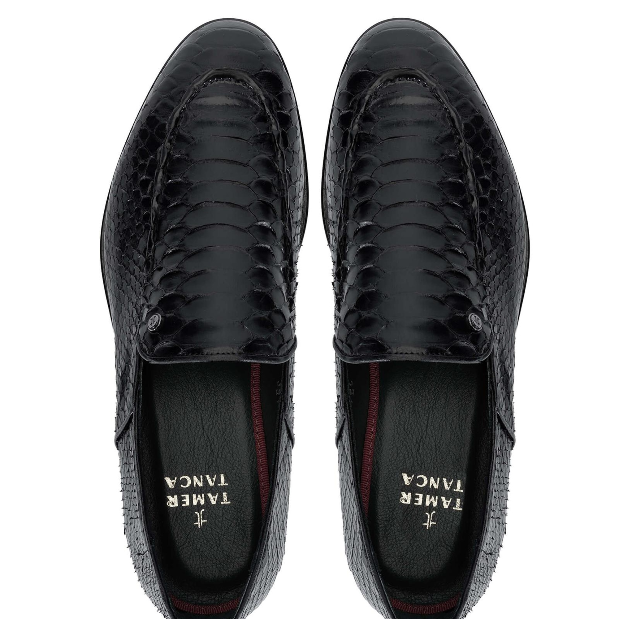 Tamer Tanca Erkek Hakiki Deri Siyah Loafer Ayakkabı