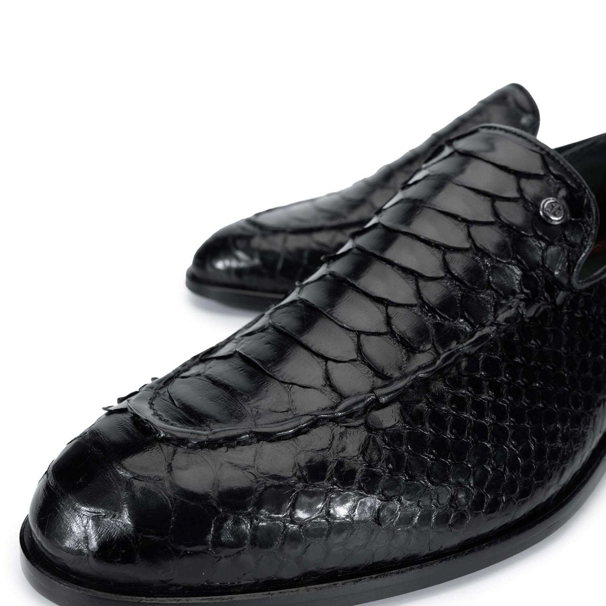 Tamer Tanca Erkek Hakiki Deri Siyah Loafer Ayakkabı