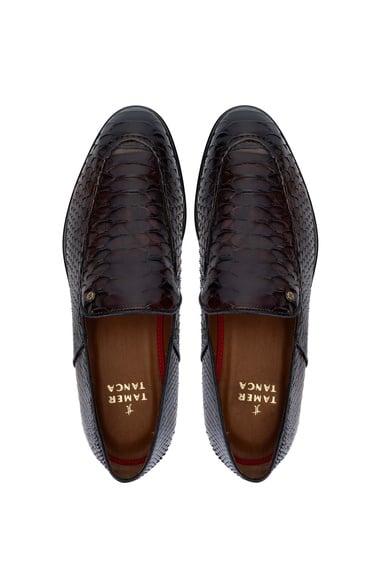  Tamer Tanca Erkek Hakiki Deri Taba Loafer Ayakkabı
