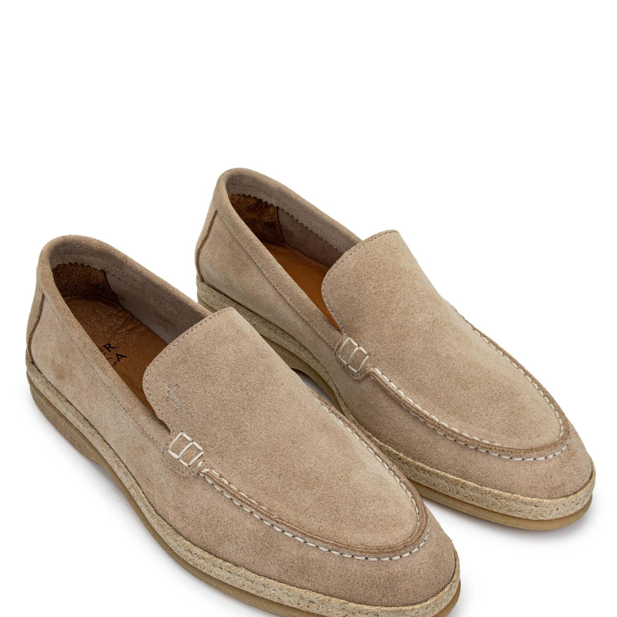 Tamer Tanca Erkek Hakiki Deri Bisküvi Süet Loafer Ayakkabı
