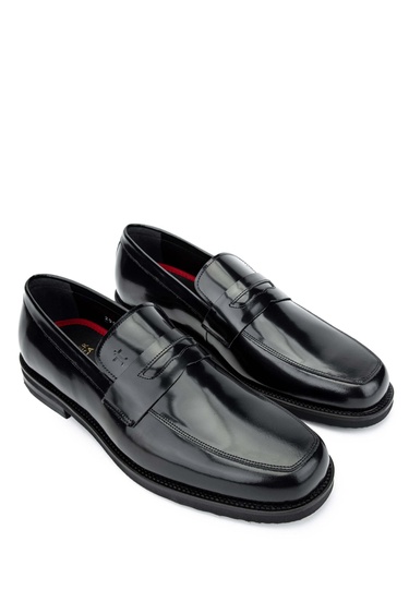  Tamer Tanca Erkek Hakiki Deri Siyah Açma Makosen Ayakkabı