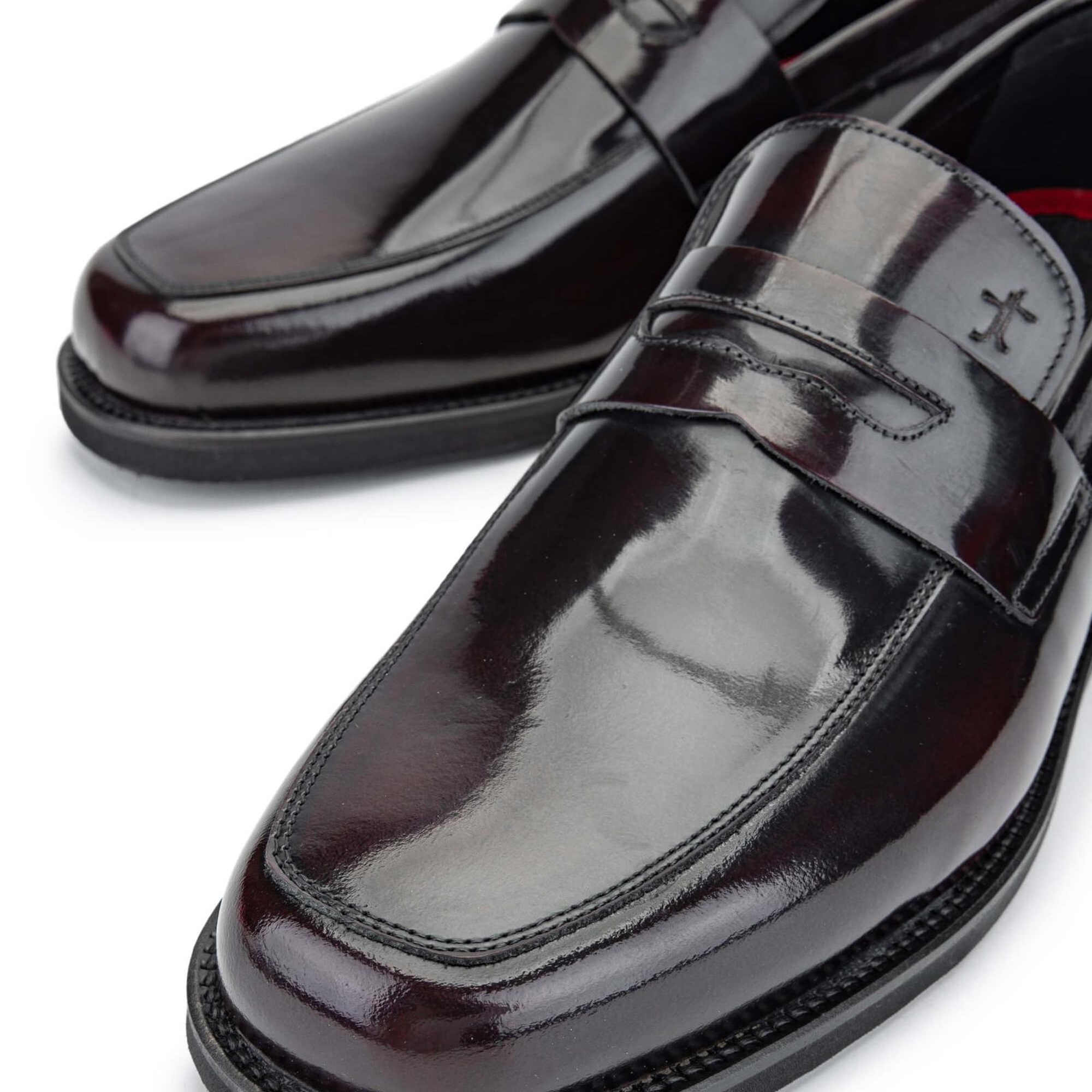 Tamer Tanca Erkek Hakiki Deri Bordo Loafer Ayakkabı