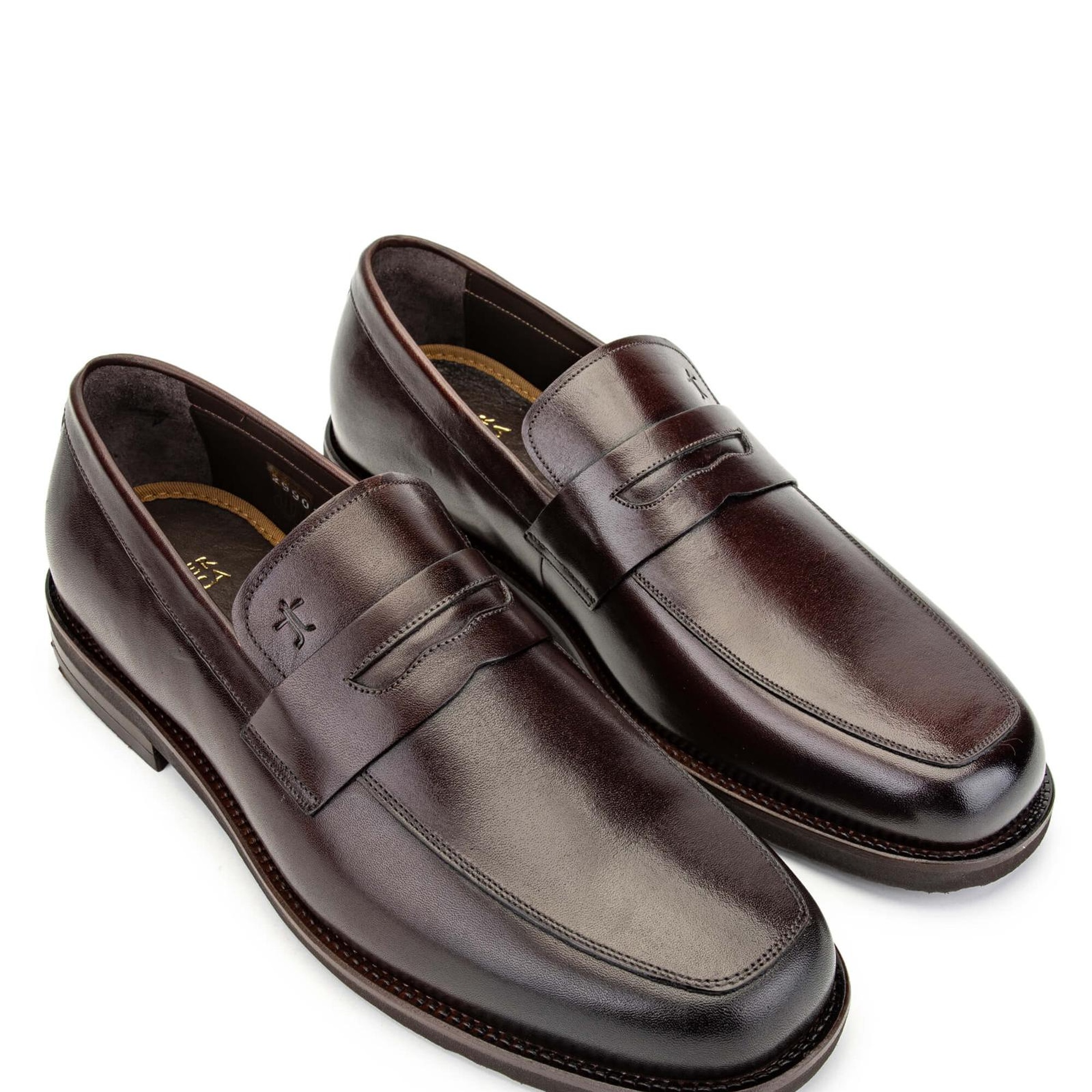 Tamer Tanca Erkek Hakiki Deri Kahverengi Loafer Ayakkabı