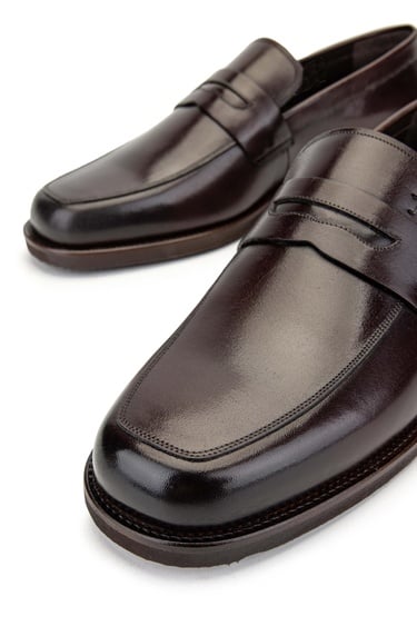  Tamer Tanca Erkek Hakiki Deri Kahverengi Loafer Ayakkabı