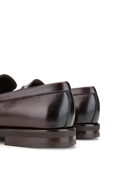  Tamer Tanca Erkek Hakiki Deri Kahverengi Loafer Ayakkabı