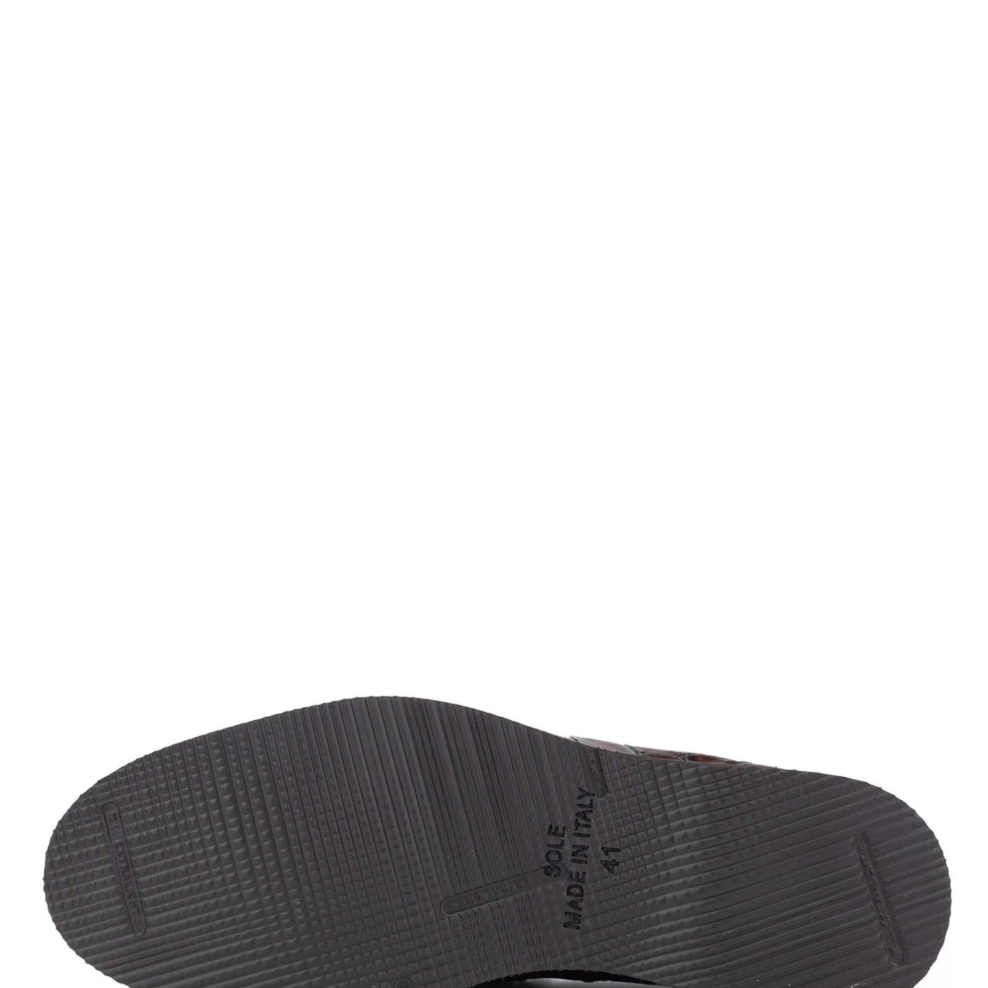 Tamer Tanca Erkek Hakiki Deri Kahverengi Kroko Loafer Ayakkabı