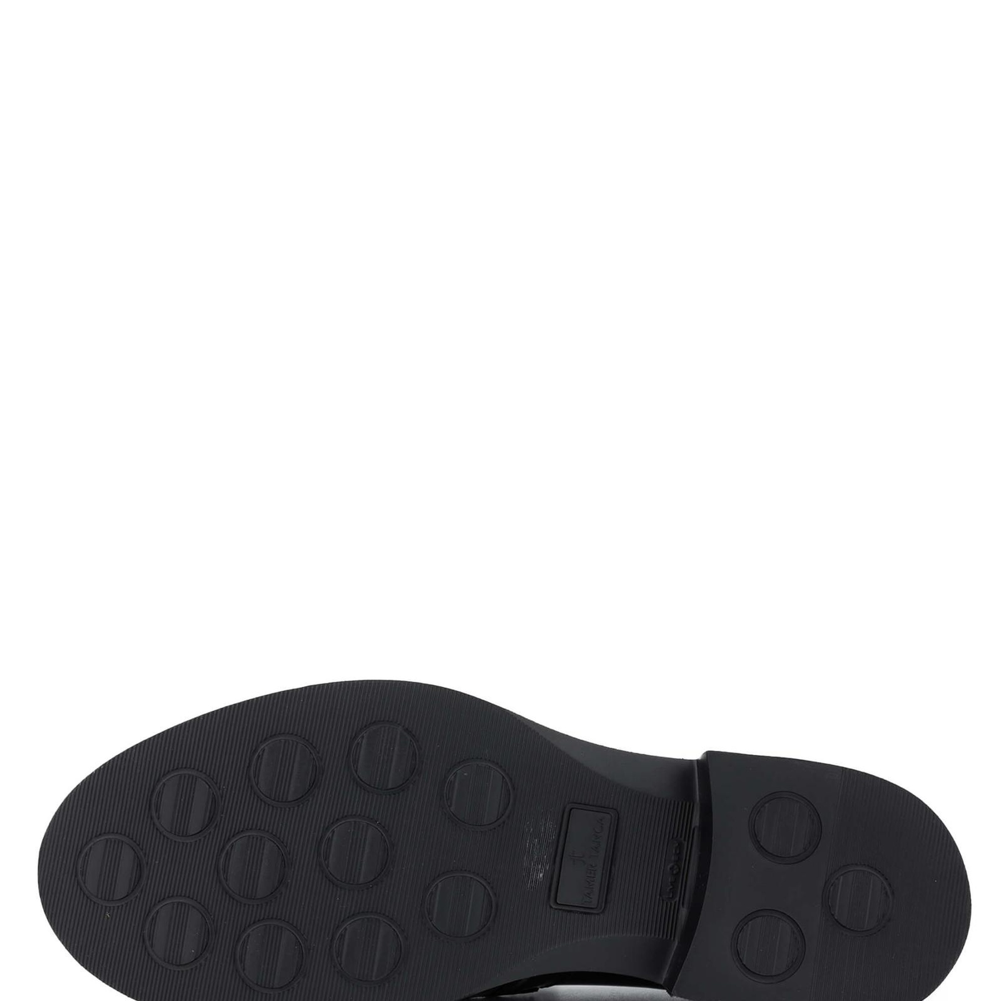 Tamer Tanca Erkek Hakiki Deri Siyah Açma Loafer Ayakkabı