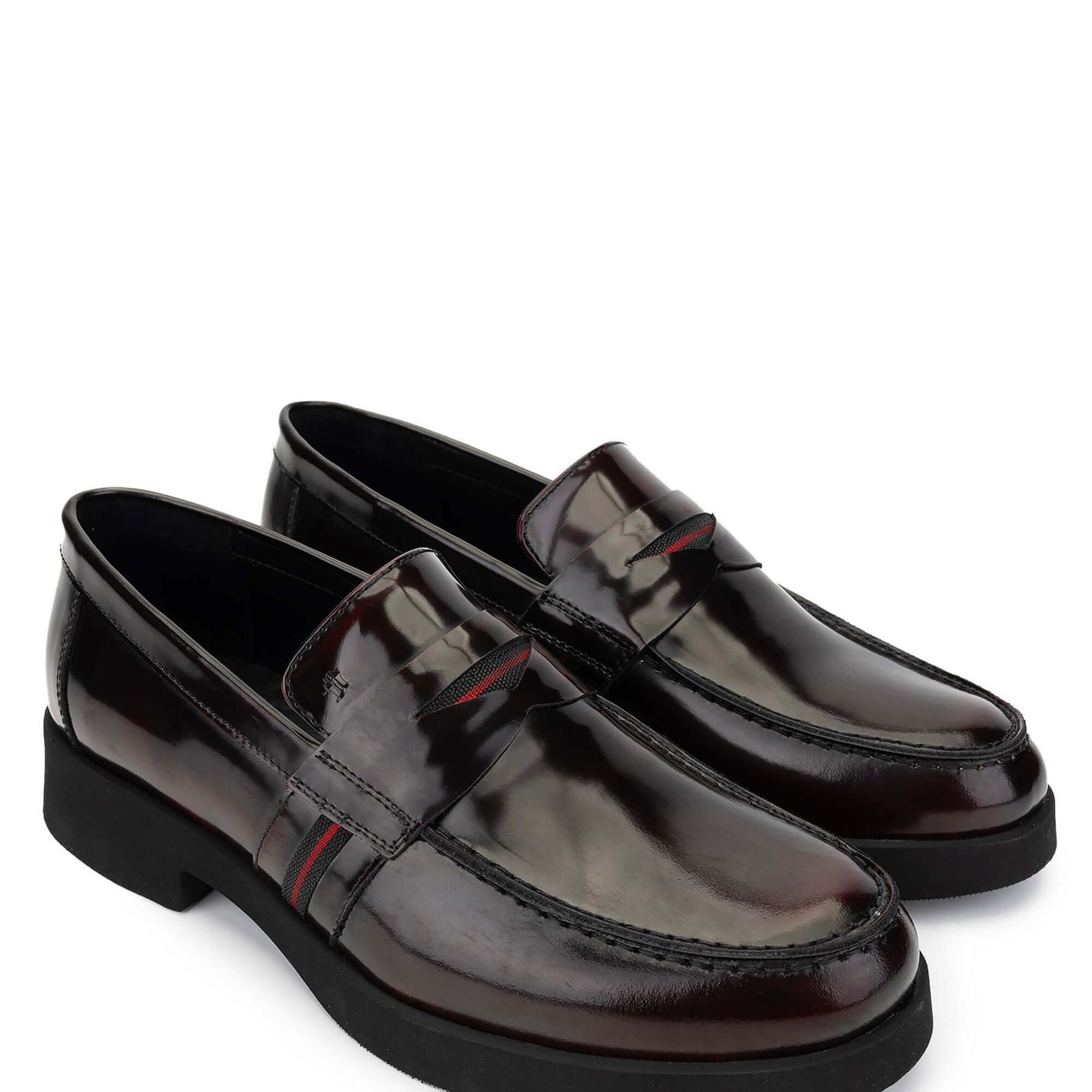 Tamer Tanca Erkek Hakiki Deri Bordo Loafer Ayakkabı