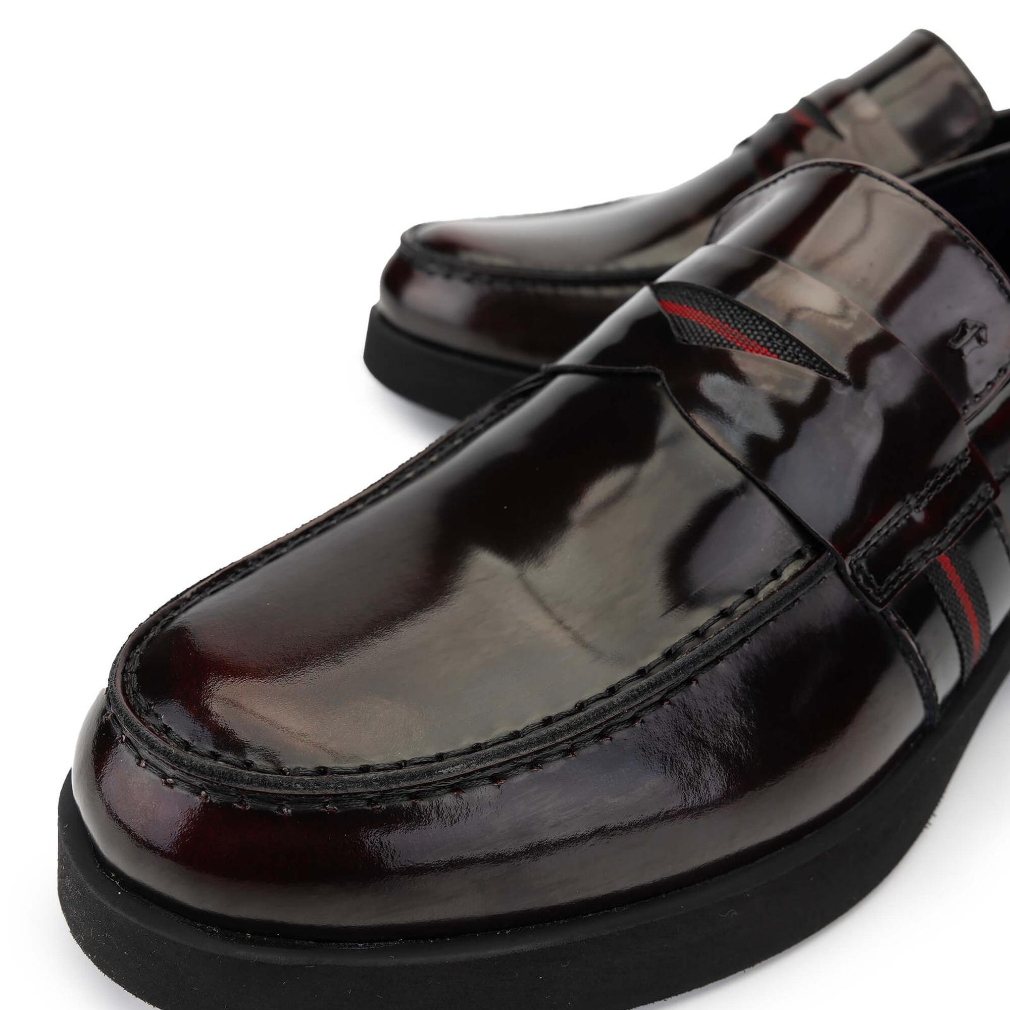 Tamer Tanca Erkek Hakiki Deri Bordo Loafer Ayakkabı