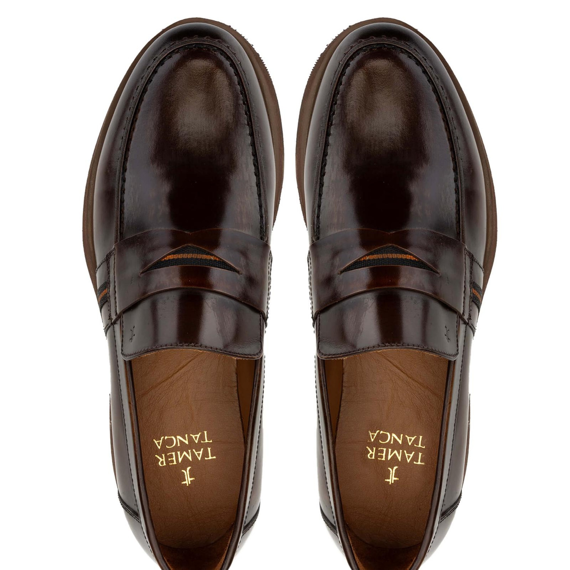 Tamer Tanca Erkek Hakiki Deri Taba Loafer Ayakkabı