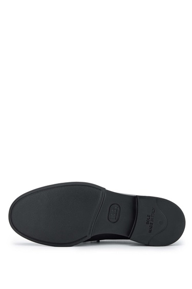  Tamer Tanca Erkek Hakiki Deri Siyah Yılan Loafer Ayakkabı