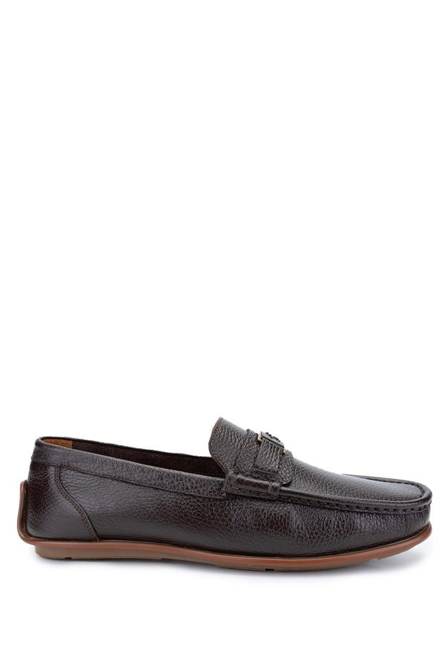  Tamer Tanca Erkek Hakiki Deri Kahverengi Loafer Ayakkabı