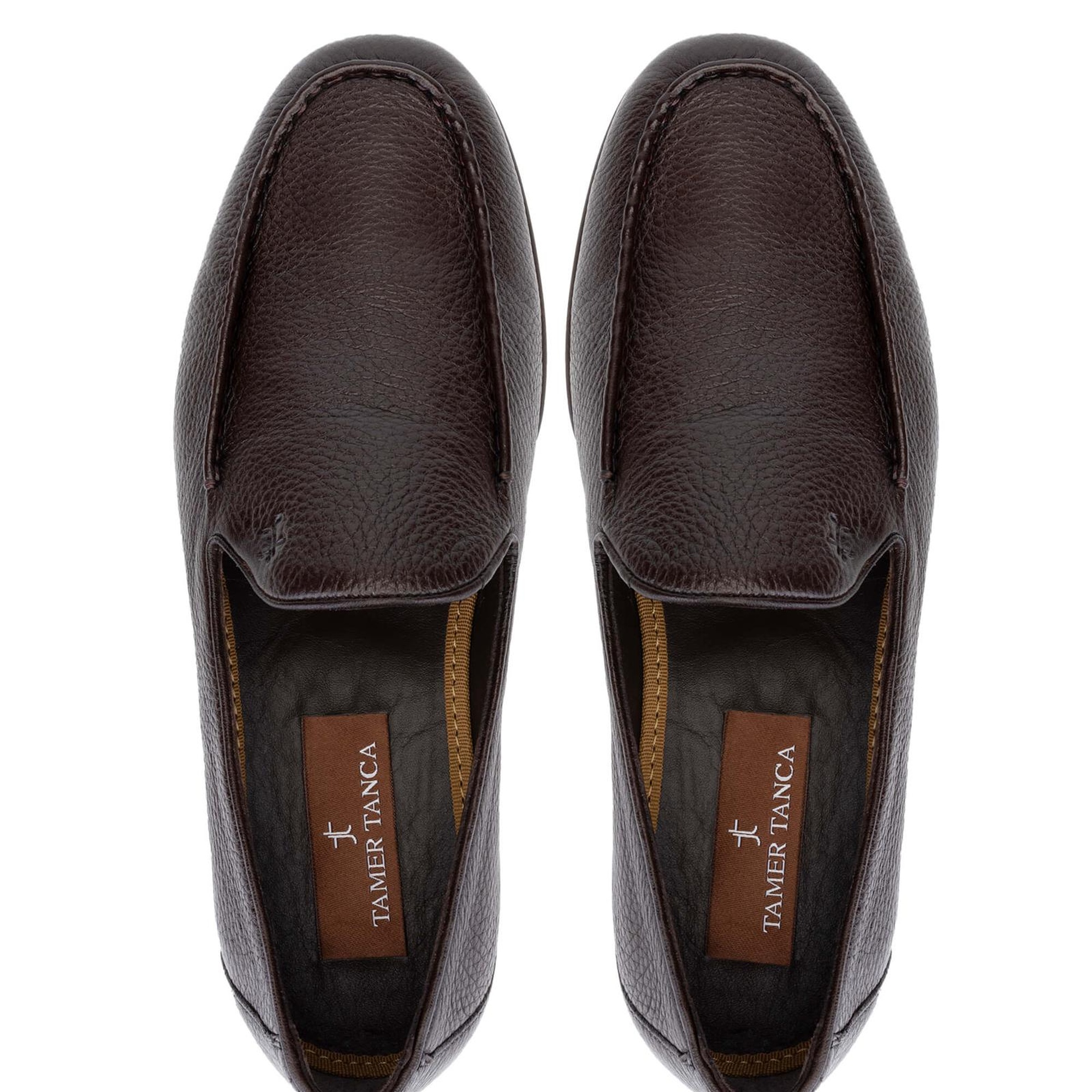 Tamer Tanca Erkek Hakiki Deri Kahverengi Loafer Ayakkabı