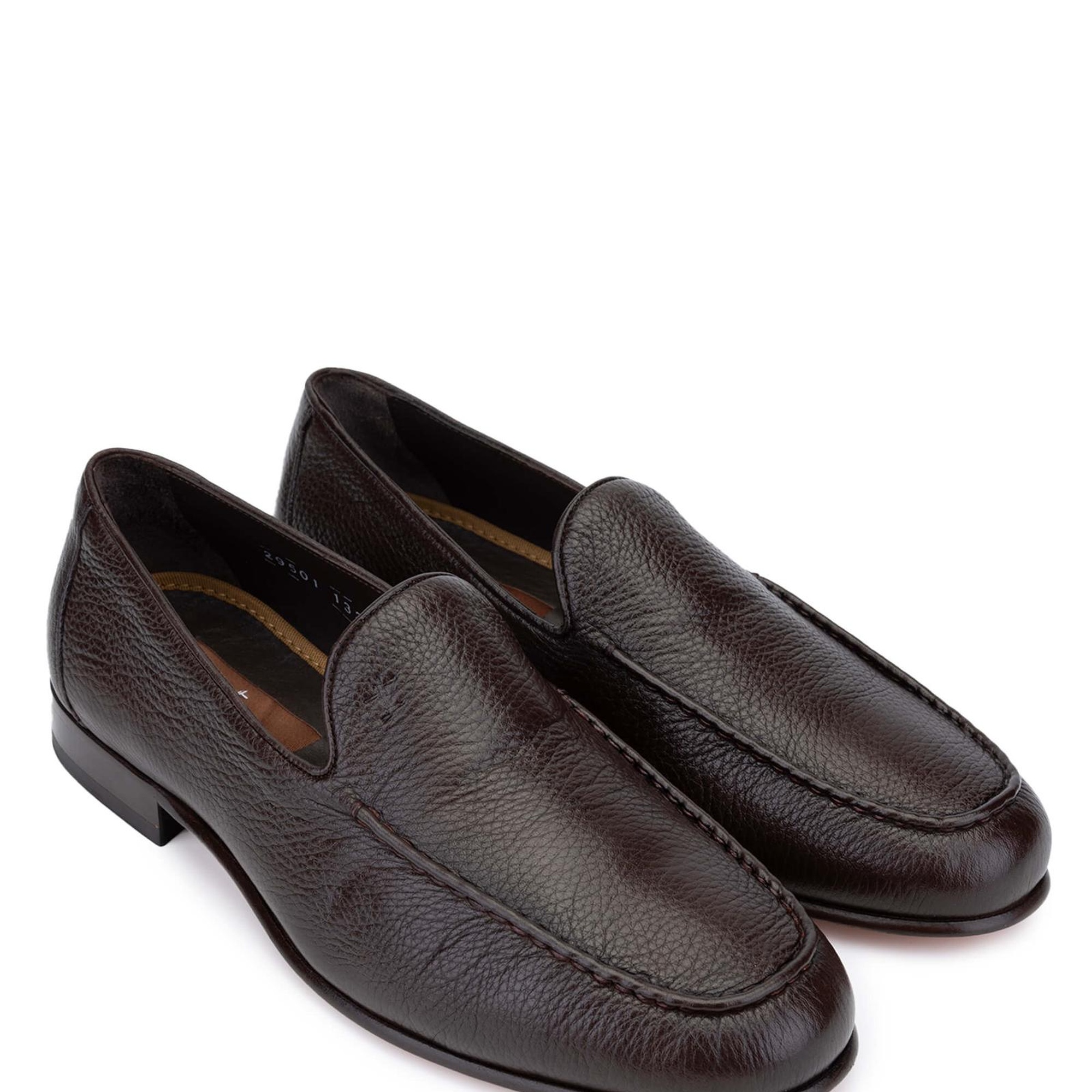 Tamer Tanca Erkek Hakiki Deri Kahverengi Loafer Ayakkabı