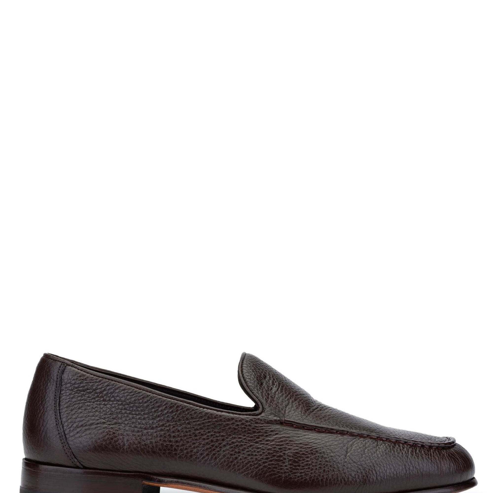 Tamer Tanca Erkek Hakiki Deri Kahverengi Loafer Ayakkabı