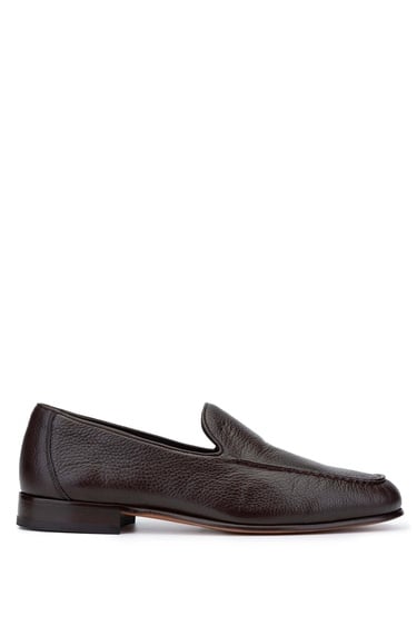  Tamer Tanca Erkek Hakiki Deri Kahverengi Loafer Ayakkabı