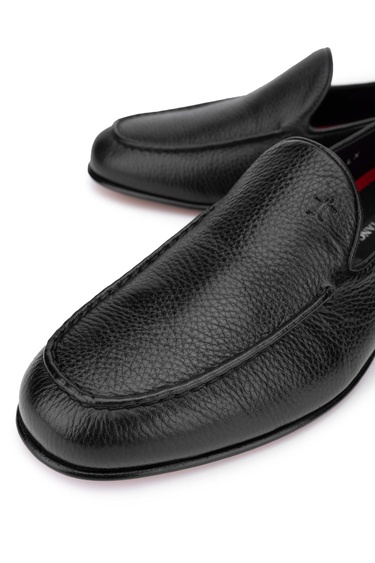  Tamer Tanca Erkek Hakiki Deri Siyah Loafer Ayakkabı