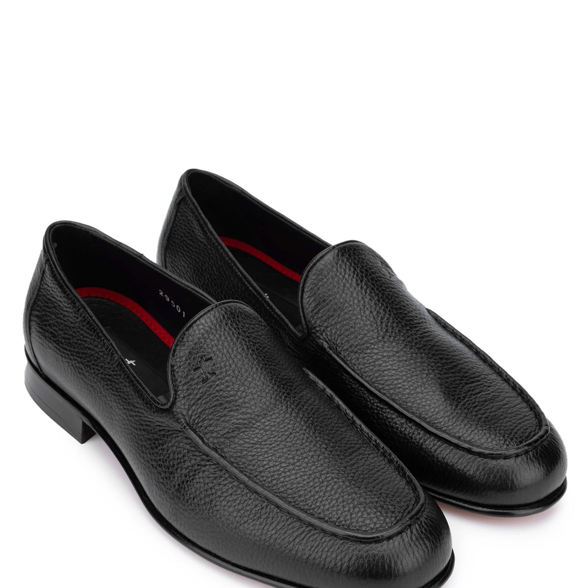 Tamer Tanca Erkek Hakiki Deri Siyah Loafer Ayakkabı