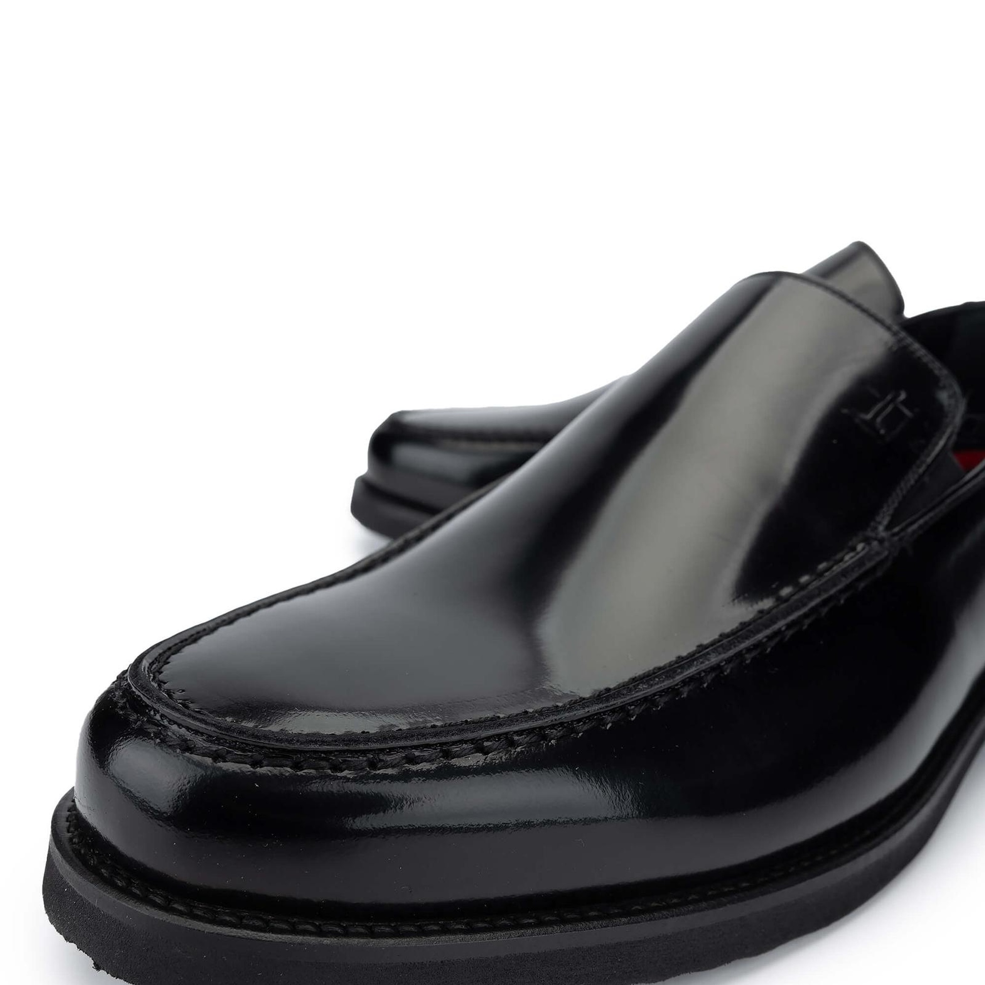 Tamer Tanca Erkek Hakiki Deri Siyah Açma Loafer Ayakkabı