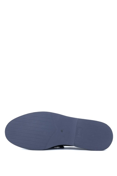  Tamer Tanca Erkek Hakiki Deri Lacivert Loafer Ayakkabı