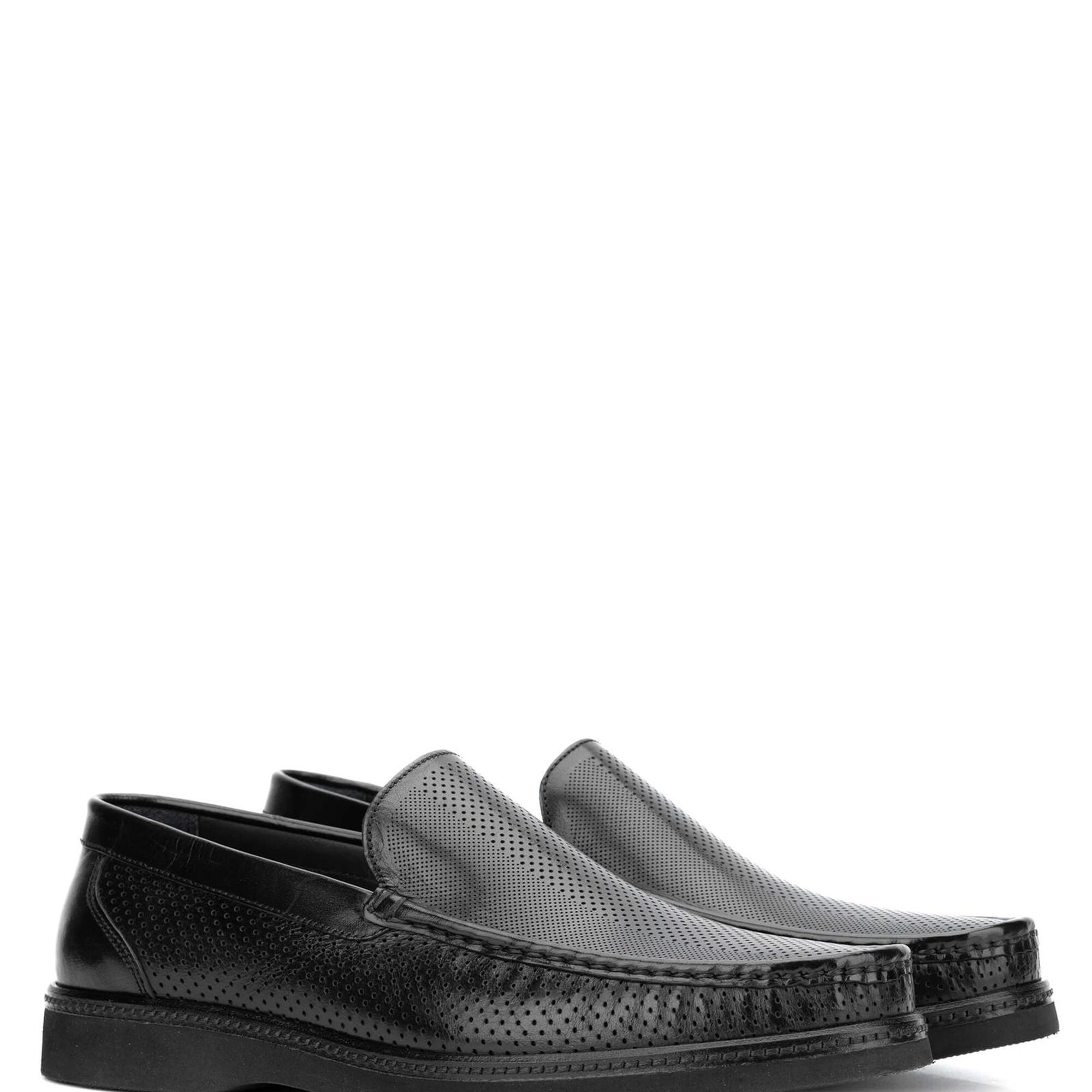 Tamer Tanca Erkek Hakiki Deri Siyah Loafer Ayakkabı