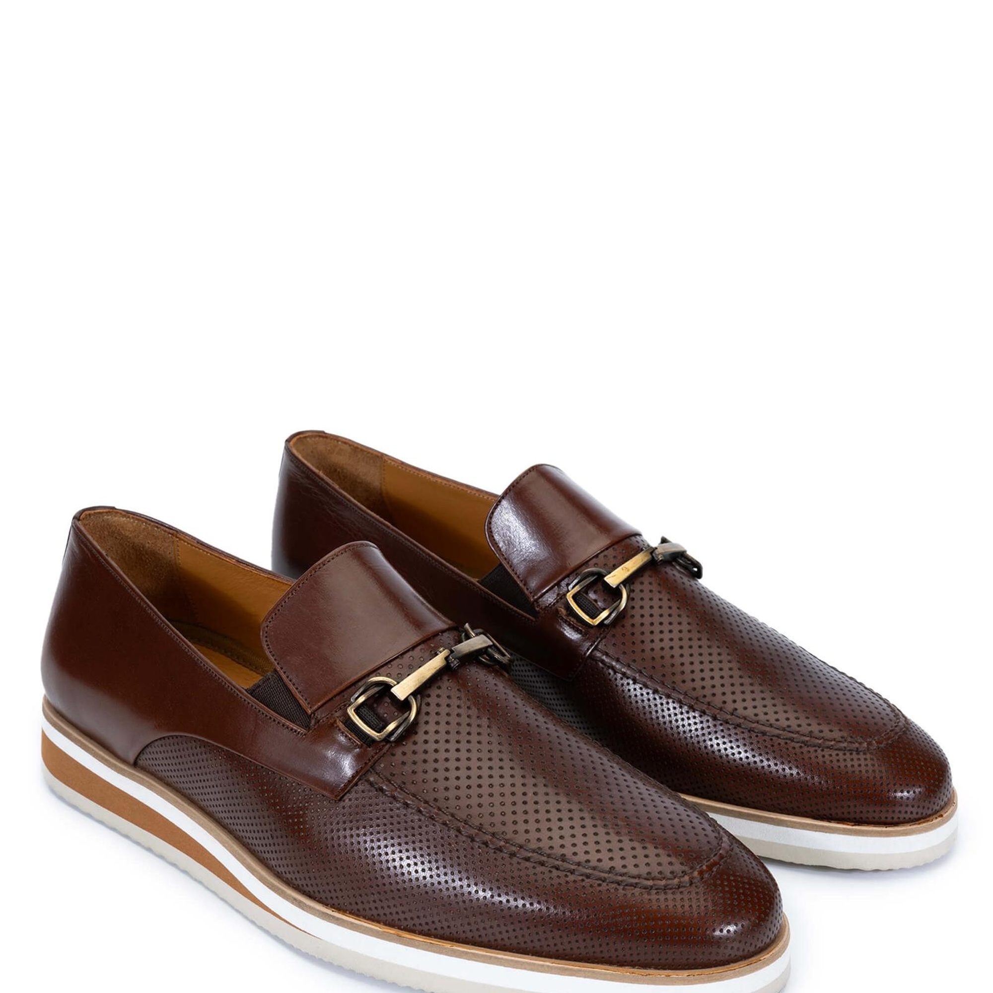 Tamer Tanca Erkek Hakiki Deri Taba Bufalo Loafer Ayakkabı