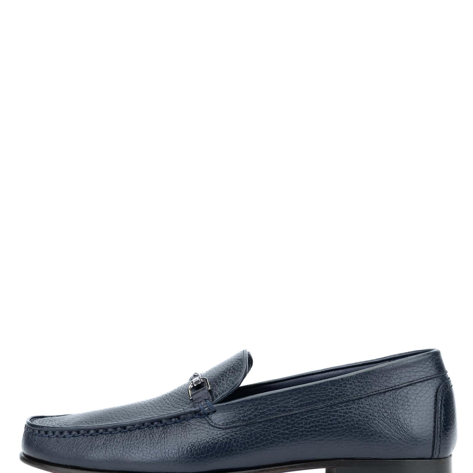 Tamer Tanca Erkek Hakiki Deri Lacivert Loafer Ayakkabı