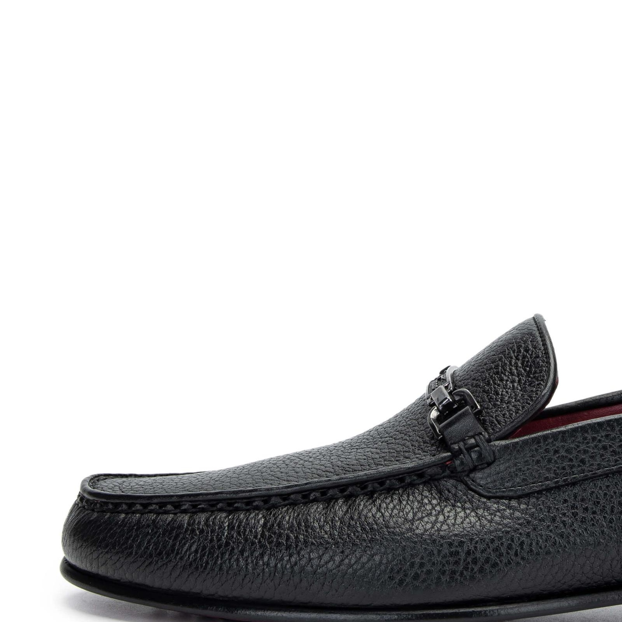 Tamer Tanca Erkek Hakiki Deri Siyah Loafer Ayakkabı