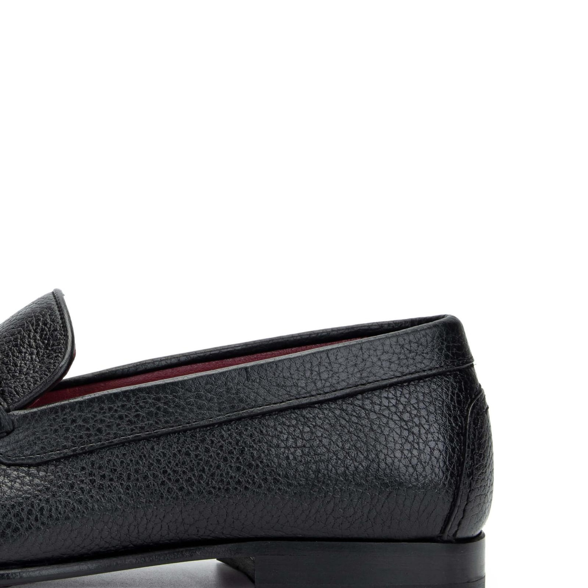 Tamer Tanca Erkek Hakiki Deri Siyah Loafer Ayakkabı