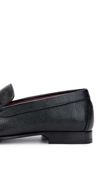  Tamer Tanca Erkek Hakiki Deri Siyah Loafer Ayakkabı