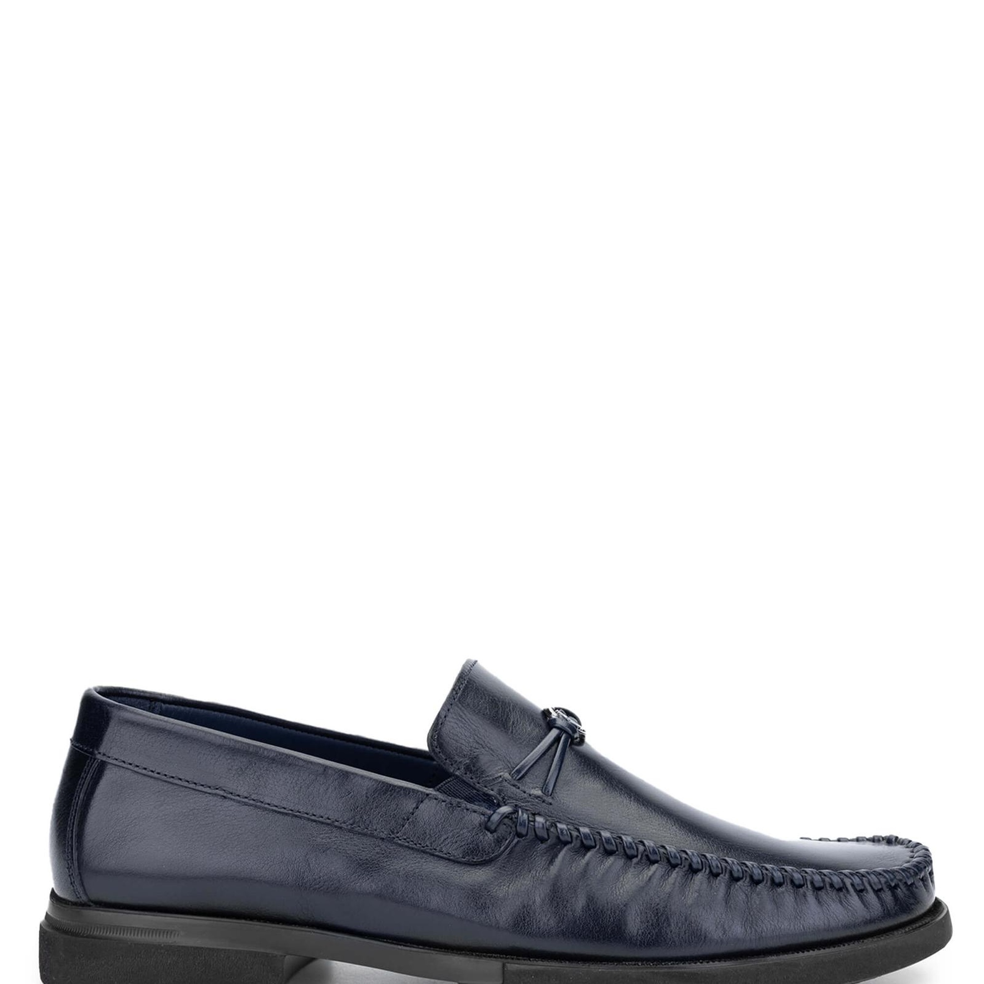 Tamer Tanca Erkek Hakiki Deri Lacivert Loafer Ayakkabı
