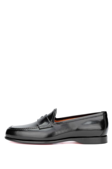  Tamer Tanca Erkek Hakiki Deri Siyah Açma Loafer Ayakkabı