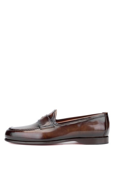  Tamer Tanca Erkek Hakiki Deri Kahverengi Loafer Ayakkabı