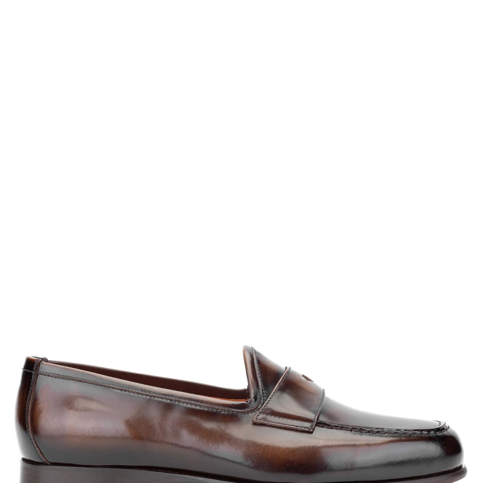 Tamer Tanca Erkek Hakiki Deri Kahverengi Loafer Ayakkabı