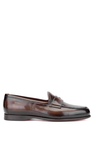  Tamer Tanca Erkek Hakiki Deri Kahverengi Loafer Ayakkabı